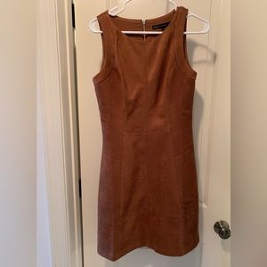 WHBM faux suede trapunto dress